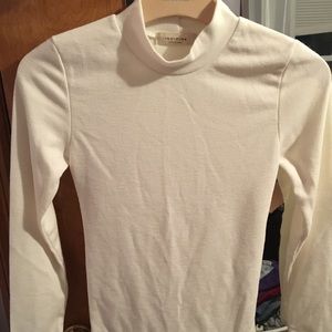 white mock neck
